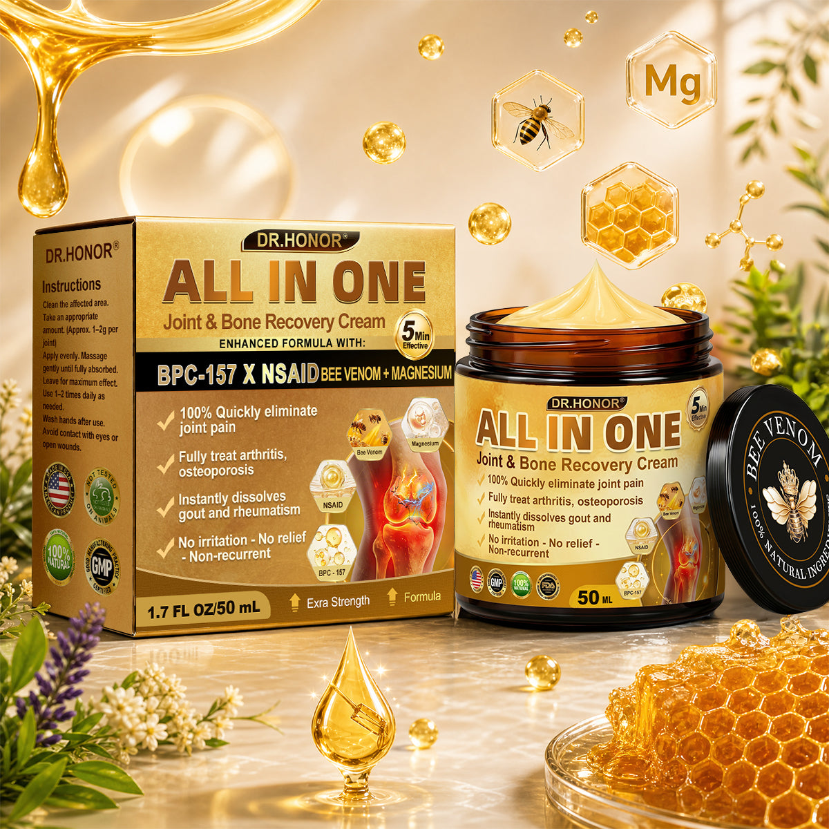 US DR.HONOR® All-In-One Joint & Bone Recovery Cream (Specially for older adults)