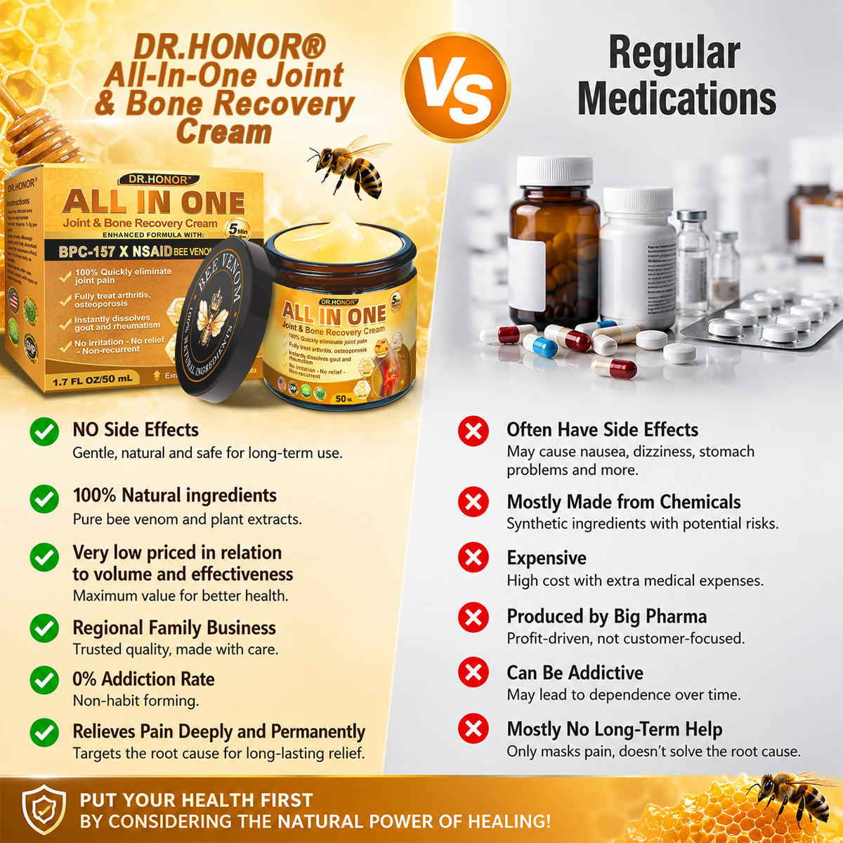 US DR.HONOR® All-In-One Joint & Bone Recovery Cream (Specially for older adults)